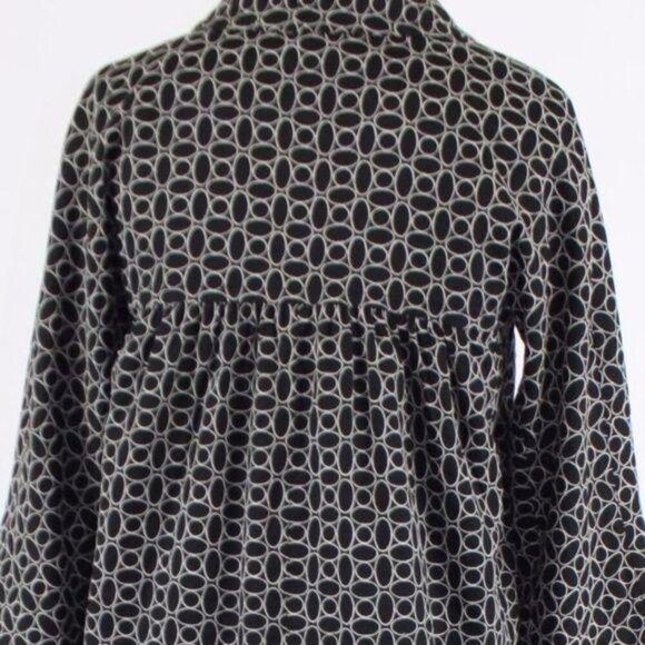 Vintage 90s Y2K Max Studio Retro Cropped Black White Swing Jacket M - Picture 8 of 8